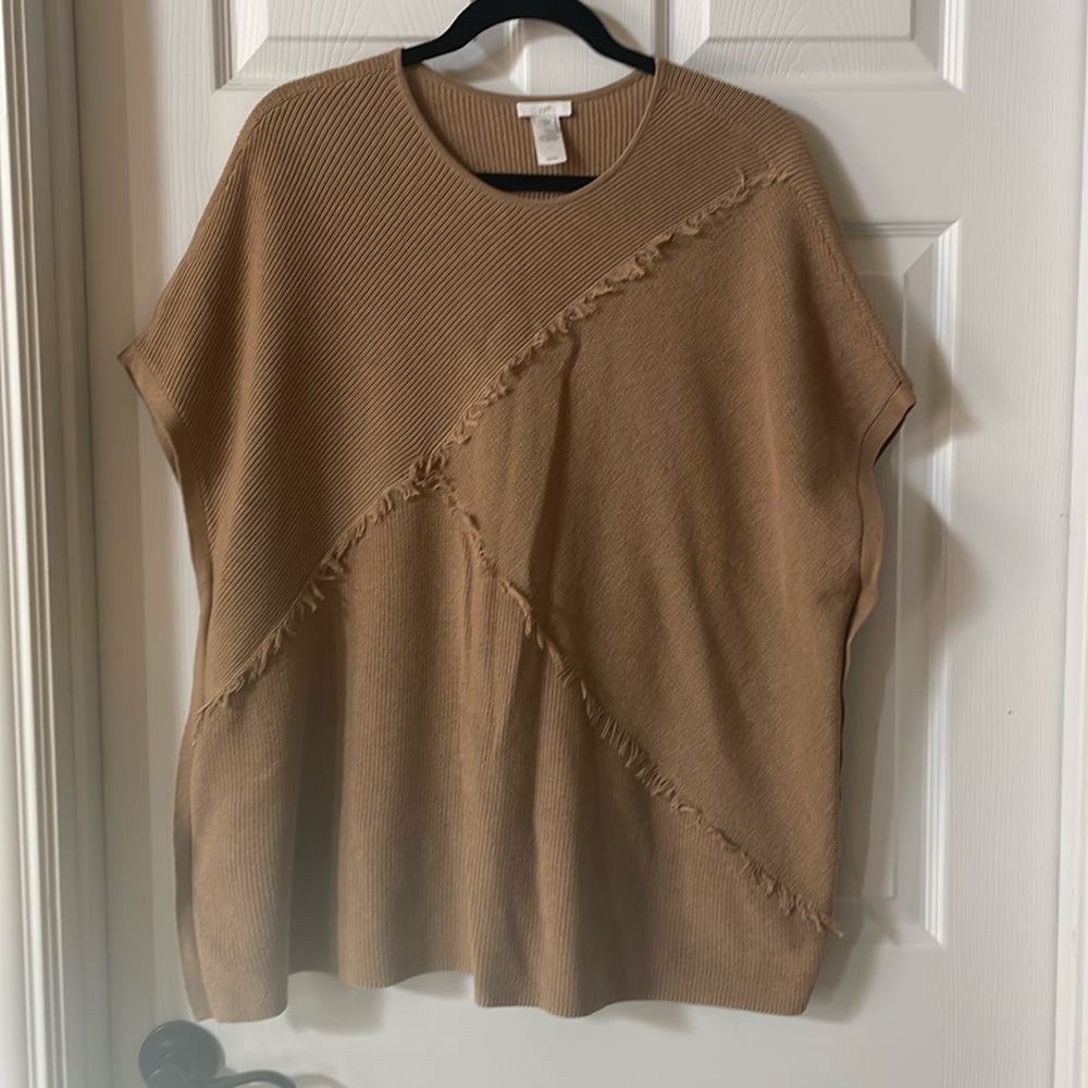 J. Jill Tan Sweater Poncho